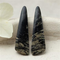 Kaboszony jaspis mszysty 39x12x4mm [para]