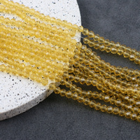 Kryształek szklany oponka fasetowana bursztynowa 4x3mm [sznur 42cm]