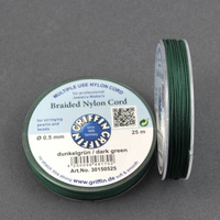 Griffin sznurek nylonowy ciemnozielony 0,5mm [1 szpula/25 m]