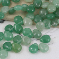 Awenturyn zielony łezka gładka 12x10mm