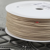 Sznurek pleciony poliestrowy beżowy 0,8mm Pega [1metr]