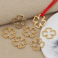 Zawieszka koniczyna stal szlachetna pozłacana 12mm