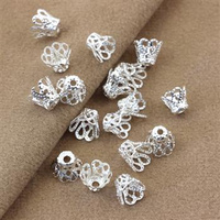 Tulejka metalowa ażurowa srebrna 7x5mm [20szt]