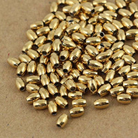 Oliwka przekładka lub blokada stal szlachetna pozłacana PVD 5x3mm [10szt]