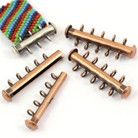 Zapięcie wsuwane miedziane na 5 sznury [lupik w pionie]