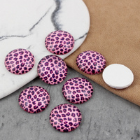 Kaboszon szklany z grafiką zwierzęcy print 20mm