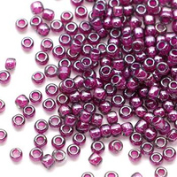 Toho Round 8/0 Inside Color Grey/Magenta Lined [10g]