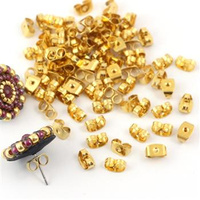 Baranki zatyczki do sztyftów stal szlachetna pozłacane 5x3,5mm [10par]