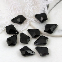 Kryształek szklany łezka barokowa fasetowana jet 16x11mm