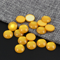 Kaboszon akrylowy moneta ciemnożółta 12mm