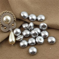 Preciosa Nacre Button-Semi Lt Grey 10mm [2szt]