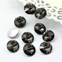 Kaboszon szklany moneta stożkowa faset black diamond 14mm