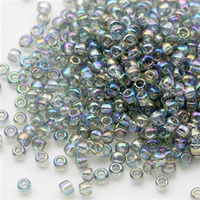 Toho Round 8/0 Transparent Rainbow Black Diamond [10g]