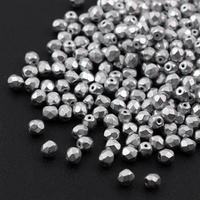 Fire Polish 4mm Aluminium Silver [40szt]