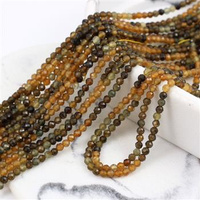 Turmalin żółty kula fasetowana 3mm [sznur 38cm]