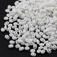 SuperDuo 2.5x5mm Luster-Opaque White [5g]