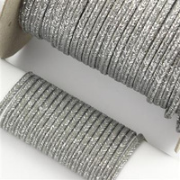 Sznurek sutasz POLSKI 3mm melanż popielaty + srebrny [1metr]