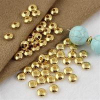 Oponka metalowa złota 6x3mm