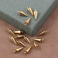 Zawieszka grot stal szlachetna pozłacana 13x5mm