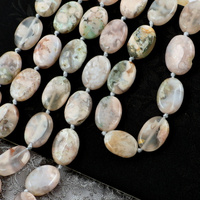 Agat sakura owal gładki 18x13mm 