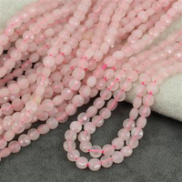 Kwarc różowy moneta fasetowana 6mm [20szt]