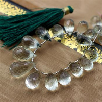 Ametyst zielony kropla fasetowana 15x8mm