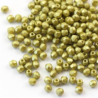 Fire Polish 3mm Alabaster Pastel Lime [40szt]