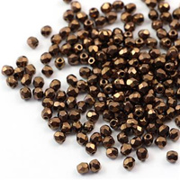Fire Polish 3mm Jet Bronze [40szt]
