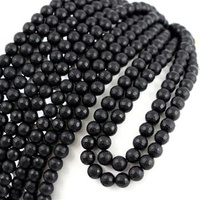 Onyks kula fasetowana MAT 6mm [sznur 39cm]