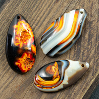 Zawieszka agat łezka 40x20mm pomarańczowa