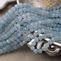 Akwamaryn kula fasetowana 4mm [sznur 38cm]