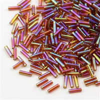 Miyuki Bugle #2 Transparent Topaz AB 6mm [5g]