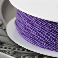 Sznurek skręcany fioletowy 2mm Pega [1 metr]