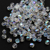 Fire Polish 4mm Crystal AB [40szt]