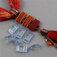 Akrylowa baza do beadingu niebieska 18x9mm [12szt]