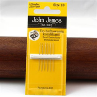 Igły do haftowania koralikami John James-D 3,2cm No10