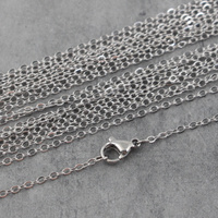 Łańcuszek gotowy z zapięciem srebrny stal szlachetna [45cm]