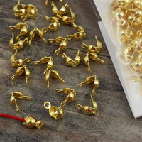 Łapaczka metalowa złota dziewczynka 7x4mm [30szt]