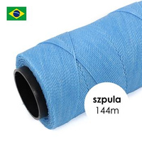 Sznurek do makramy brazylijski woskowany Cornflower Blue 1mm [szpula 144m]