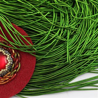 Bajorek do haftu miękki - jasny zielony błyszczący 1mm [ 4g ]