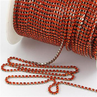 Taśma ozdobna cyrkoniowa silver/hyacinth 2mm [50cm]