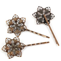 Baza spinki wsuwki do włosów miedziana 70mm