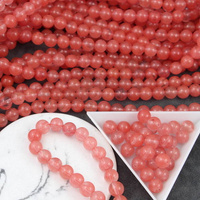 Kwarc malinowy kula gładka 8mm