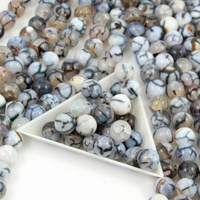 Agat wężowy szary kula gładka 10mm