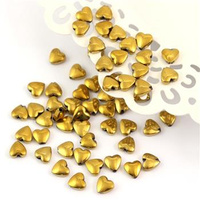 Hematyt złoty serce 6mm [4 szt]