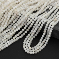 Kamień księżycowy kula fasetowana 4mm [sznur 39cm]