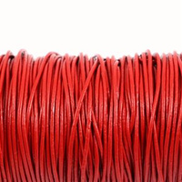 Rzemień skórzany czerwony 1,5mm [1metr]