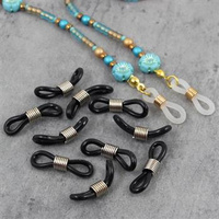 Końcówka do okularów silikonowa czarna/srebrna