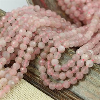 Kwarc różowy kula fasetowana 5mm [sznur 39cm]