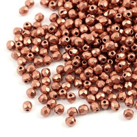 Fire Polish 3mm Metallic Bronze Copper [40szt]